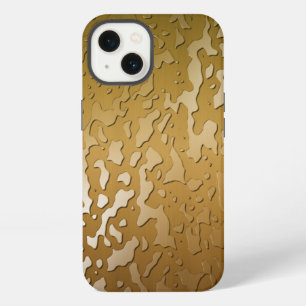 Etui iPhone 13 Gouttes d'eau sur métal brossé cuivre