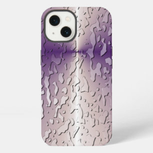 Etui iPhone 13 Gouttes d'eau sur verre violet