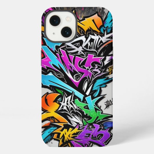 Etui iPhone 13 Graffiti Abstrait en Coque dur iPhone (Verso)