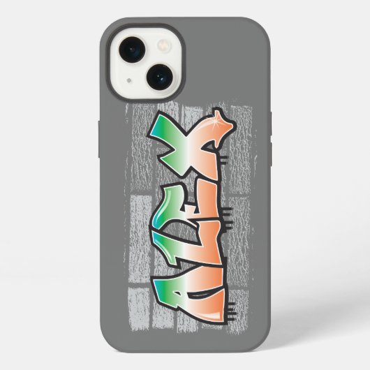 Etui iPhone 13 Graffiti Brick Wall Paint Splatter (Verso)