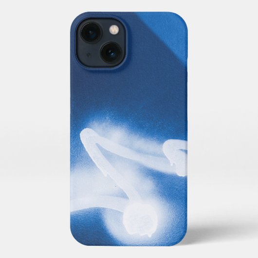Etui iPhone 13 Graffiti pulvérisé sur le Coque en métal bleu - Ma (Verso)