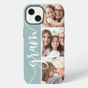 Etui iPhone 13 Gram Script Grand-mère Photo Collage