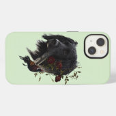 Etui iPhone 13 Grand Munsterlander avec faisan (Verso Horizontal)