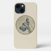 Etui iPhone 13 Grande Danse (Brindle) Peinture - Art Chien origin (Verso)