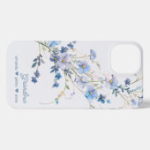 Etui iPhone 13 Grandma Grandkids Nom bleu (Verso Horizontal)