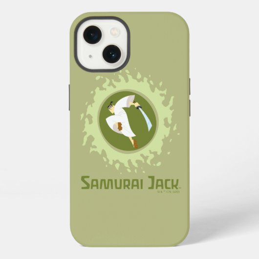 Etui iPhone 13 Graphique de Samurai Jack en train de sauter (Verso)