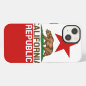 Etui iPhone 13 Graphique dynamique du drapeau de l'État de Califo (Verso Horizontal)