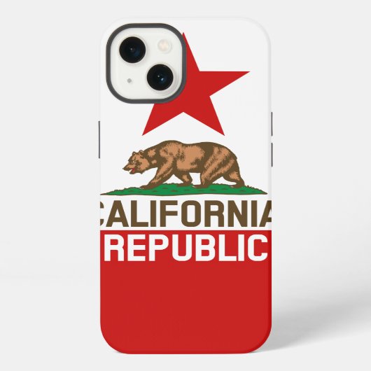 Etui iPhone 13 Graphique dynamique du drapeau de l'État de Califo (Verso)