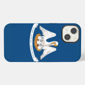 Etui iPhone 13 Graphique dynamique du drapeau de l'État de Louisi (Verso Horizontal)