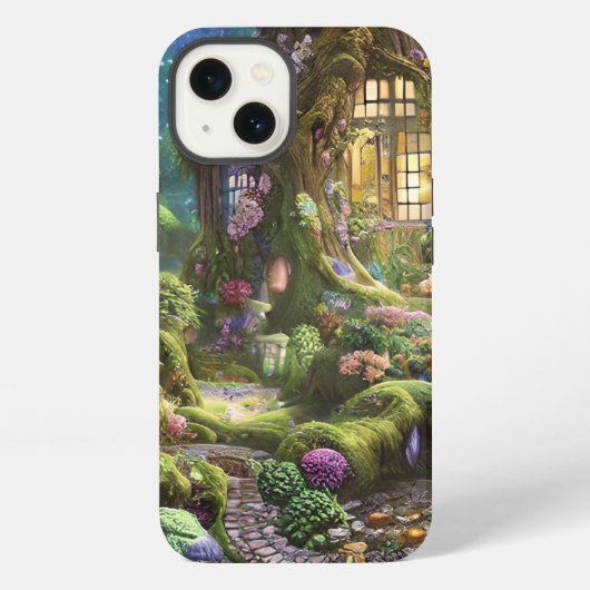 Etui iPhone 13 Graphisme de la forêt de contes de fées (Verso)