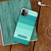 Etui iPhone 13 Gras personnalisé Aqua Turquoise Bleu Vert Art Gri
