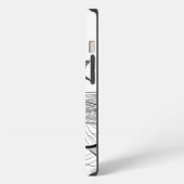 Etui iPhone 13 Gravure de nénuphars (Côté gauche)