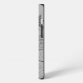 Etui iPhone 13 Gravure de nénuphars (Côté gauche)
