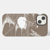 Etui iPhone 13 Gravure de nénuphars (Verso Horizontal)