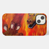 Etui iPhone 13 Griffe de dragon rouge (Verso Horizontal)