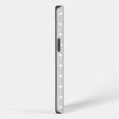 Etui iPhone 13 Gris clair à pois (Côté droit)