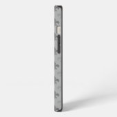 Etui iPhone 13 Gris Fleur de lis (Côté gauche)