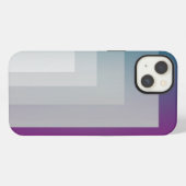 Etui iPhone 13 gris magenta turquoise (Verso Horizontal)