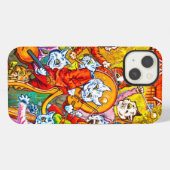 Etui iPhone 13 Groupe musical de chats (Verso Horizontal)