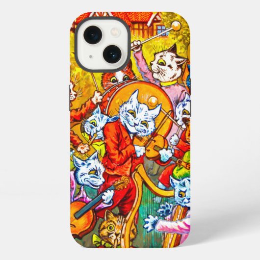 Etui iPhone 13 Groupe musical de chats (Verso)