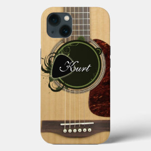Etui iPhone 13 Guitare acoustique classique avec monogramme perso