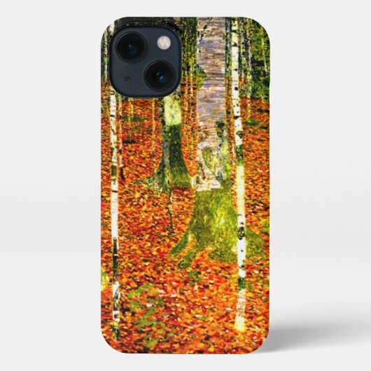 Etui iPhone 13 Gustav Klimt Birch Trees (Verso)