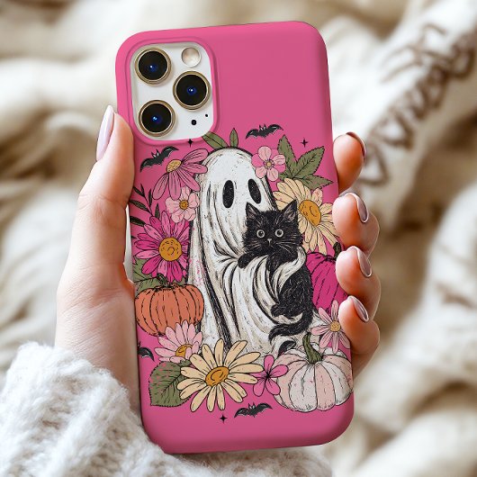 Etui iPhone 13 Halloween Ghost Cat iPhone / coque ipad