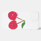 Etui iPhone 13 Happy Smiling Kawaii Cherry Fruit (Verso Horizontal)