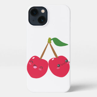 Etui iPhone 13 Happy Smiling Kawaii Cherry Fruit
