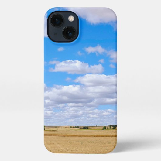 Etui iPhone 13 Harvested wheat fields (Verso)