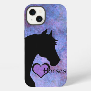 Etui iPhone 13 Heart Horses II (violet)