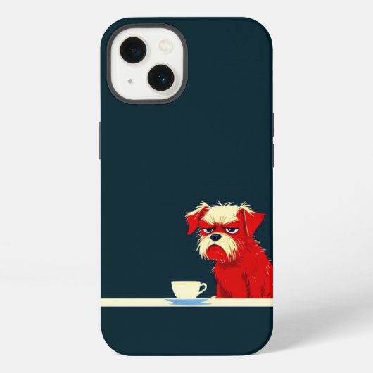 Etui iPhone 13 Heure de café de chien grumpy - Cas de téléphone m (Verso)
