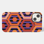 Etui iPhone 13 Hexagons d'Halloween (Verso Horizontal)