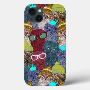 Etui iPhone 13 Hibou en couronne