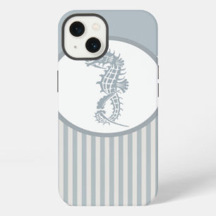 Etui iPhone 13 Hippocampe Bleu Classique Élégant Nautical