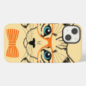 Etui iPhone 13 Hipster cool Cute Chat (Verso Horizontal)