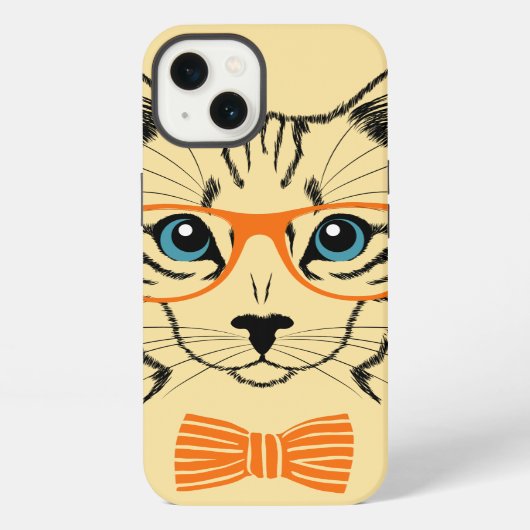 Etui iPhone 13 Hipster cool Cute Chat (Verso)