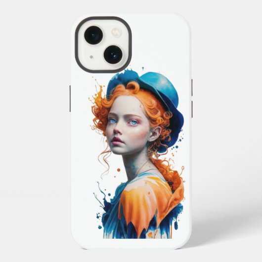 Etui iPhone 13 Housse arrière IPhone couleur 3D conception fille (Verso)