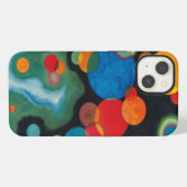 Etui iPhone 13 Huile Abstraite de Kandinsky Deepened Impulse sur (Verso Horizontal)