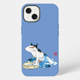 Etui iPhone 13 Humouristique Chat Japonais Bain II