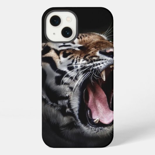 Etui iPhone 13 Hurlement de tigre (Verso)