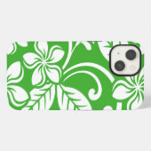 ETUI iPhone 13 ÎLE PLUMERIA (CITRON VERT) (Verso Horizontal)