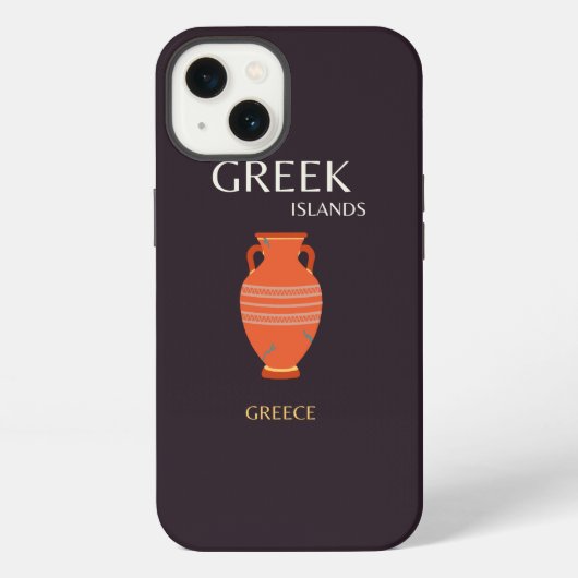 Etui iPhone 13 Îles grecques, Grèce, Voyage, Preppy (Verso)