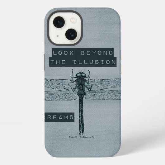 Etui iPhone 13 Illusion de rêve de libellule (Verso)