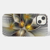 Etui iPhone 13 Illusion d'optique abstraite fractale 3D avec prof (Verso Horizontal)