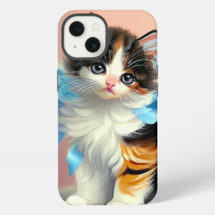 Etui iPhone 13 Illustration de chaton calico vintage