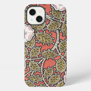 Etui iPhone 13 Illustration de fleur d'art de rose sauvage vintag