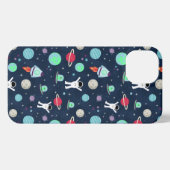 Etui iPhone 13 Illustration du Motif spatial (Verso Horizontal)