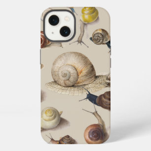Etui iPhone 13 Illustration scientifique d'escargots de jardin vi