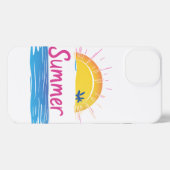 Etui iPhone 13 Illustration Sunset Summer Beach (Verso Horizontal)